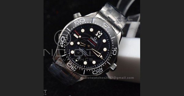 Seamaster Diver 300M VSF 1:1 Best Edition James Bond 007 Black Ceramic Black Dial On SS Bracelet A8800 - Image 3