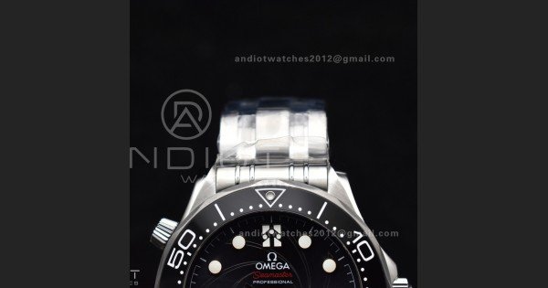 Seamaster Diver 300M VSF 1:1 Best Edition James Bond 007 Black Ceramic Black Dial On SS Bracelet A8800 - Image 6