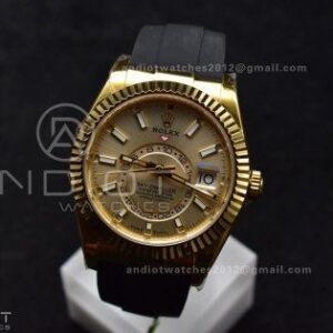 Sky-Dweller 336238 YG ZF 1:1 Best Edition YG Dial on Oysterflex Strap A23J (Gain Weight)