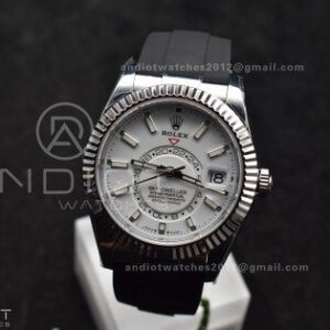 Sky-Dweller 336239 SS ZF 1:1 Best Edition White Dial on Oysterflex Strap A23J (Gain Weight)