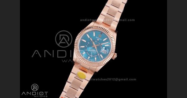 Skydweller 336935 RG Noob 1:1 Best Edition Blue Dial on RG Oyster Bracelet A9002 V2 - Image 2