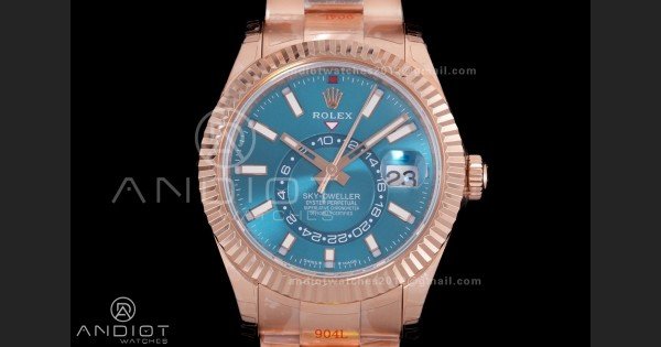 Skydweller 336935 RG Noob 1:1 Best Edition Blue Dial on RG Oyster Bracelet A9002 V2 - Image 3