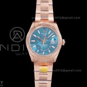 Skydweller 336935 RG Noob 1:1 Best Edition Blue Dial on RG Oyster Bracelet A9002 V2