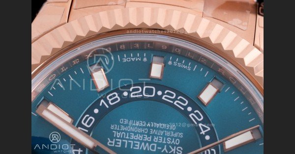 Skydweller 336935 RG Noob 1:1 Best Edition Blue Dial on RG Oyster Bracelet A9002 V2 - Image 6