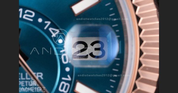 Skydweller 336935 RG Noob 1:1 Best Edition Blue Dial on RG Oyster Bracelet A9002 V2 - Image 7