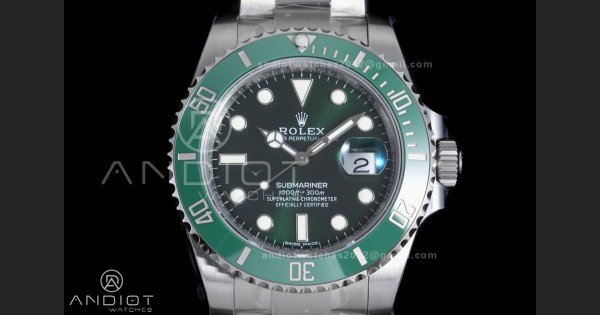 Submariner 116610 LV Green Ceramic 904L Steel VSF 1:1 Hulk Best Edition VS3135 - Image 3
