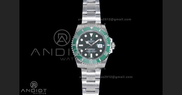 Submariner 116610 LV Green Ceramic 904L Steel VSF 1:1 Hulk Best Edition VS3135