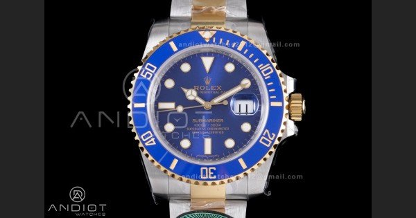 Submariner 116613LB Blue Ceramic 904L Steel/YG RCF 1:1 Best Edition Blue Dial DD3135 184g (Gain Weight) - Image 3