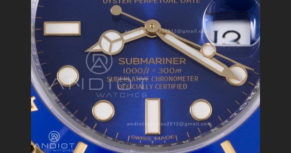 Submariner 116613LB Blue Ceramic 904L Steel/YG RCF 1:1 Best Edition Blue Dial DD3135 184g (Gain Weight) - Image 5