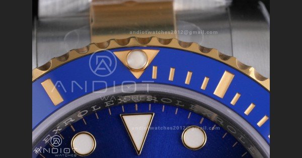 Submariner 116613LB Blue Ceramic 904L Steel/YG RCF 1:1 Best Edition Blue Dial DD3135 184g (Gain Weight) - Image 7