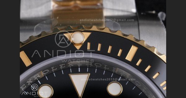 Submariner 116613LN Blue Ceramic 904L Steel/YG RCF 1:1 Best Edition Blue Dial DD3135 184g (Gain Weight) - Image 7