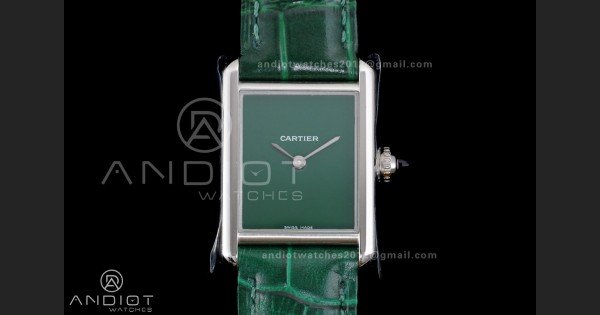 Tank Must 22mm AF SS Best Edition Green Dial On Green Leather Ronda Quartz - Image 3
