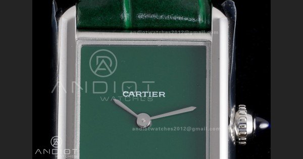 Tank Must 22mm AF SS Best Edition Green Dial On Green Leather Ronda Quartz - Image 4
