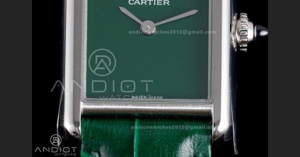 Tank Must 22mm AF SS Best Edition Green Dial On Green Leather Ronda Quartz - Image 5