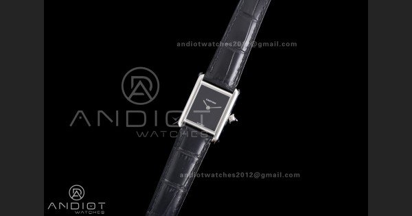 Tank Must 22mm SS AF Best Edition Black Dial On Black Leather Ronda Quartz - Image 2