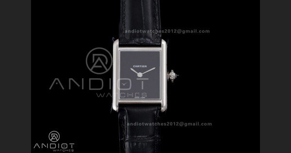 Tank Must 22mm SS AF Best Edition Black Dial On Black Leather Ronda Quartz - Image 3