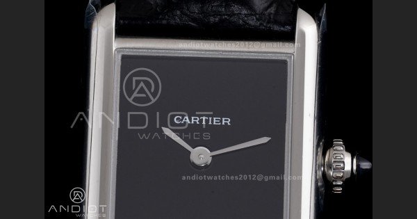 Tank Must 22mm SS AF Best Edition Black Dial On Black Leather Ronda Quartz - Image 4