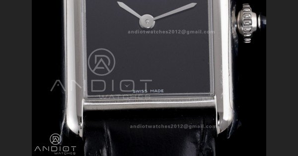 Tank Must 22mm SS AF Best Edition Black Dial On Black Leather Ronda Quartz - Image 5
