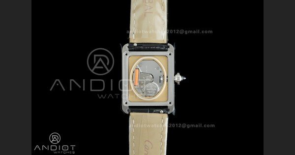 Tank Must 22mm SS AF Best Edition Black Dial On Black Leather Ronda Quartz - Image 8