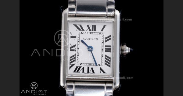 Tank Must SS 22mm AF 1:1 Best Edition White Dial on SS Bracelet Ronda Quartz - Image 3
