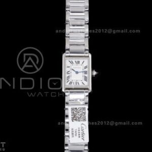 Tank Must SS 22mm AF 1:1 Best Edition White Dial on SS Bracelet Ronda Quartz