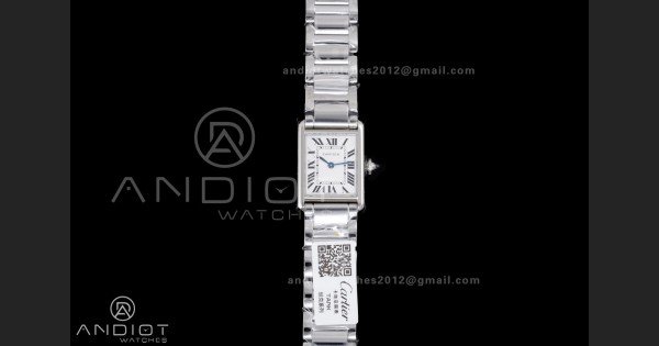 Tank Must SS 22mm AF 1:1 Best Edition White Dial on SS Bracelet Ronda Quartz
