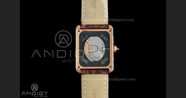 Tank Solo 24.4mm RG AF 1:1 Best Edition White Dial on Brown Croco Leather Strap Ronda Quartz - Image 8