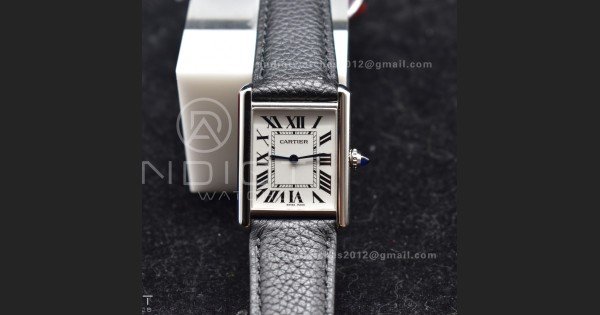 Tank Solo 27.5mm K11F SS White Dial on Black Leather Strap Ronda Quartz - Image 2