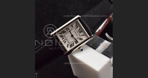Tank Solo 27.5mm K11F SS White Dial on Black Leather Strap Ronda Quartz - Image 3