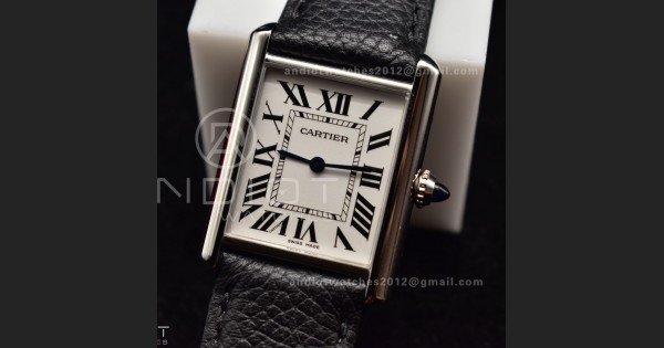 Tank Solo 27.5mm K11F SS White Dial on Black Leather Strap Ronda Quartz - Image 4