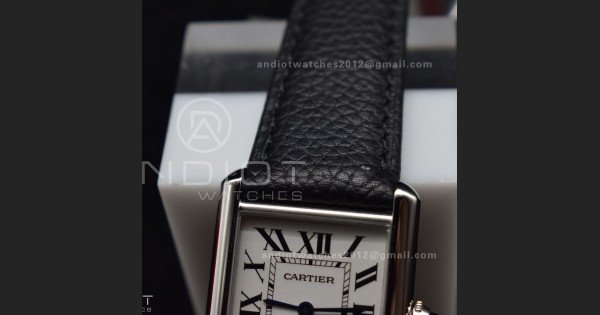 Tank Solo 27.5mm K11F SS White Dial on Black Leather Strap Ronda Quartz - Image 6