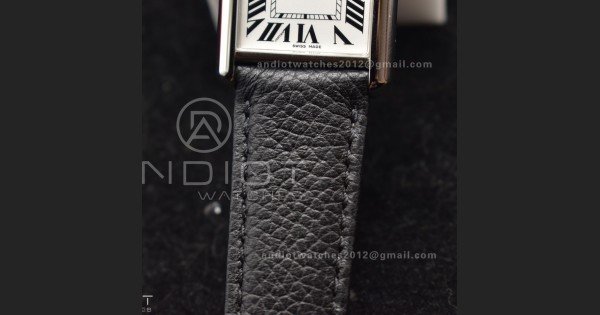 Tank Solo 27.5mm K11F SS White Dial on Black Leather Strap Ronda Quartz - Image 7