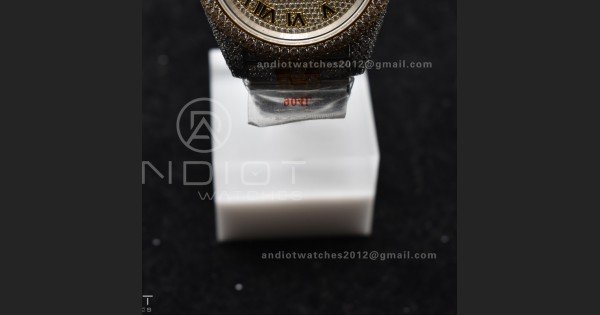TWD 41mm Best Version Diamond DateJust Roman Dial 2 Tone Yellow Gold - Image 8