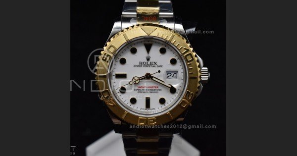 Yacht-Master 116623 YG Plated GMF Best Edition White Dial on SS/YG Bracelet SA3135 - Image 4