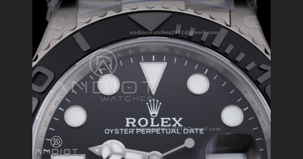 Yacht-Master 226627 Titanium QF 1:1 Best Edition Black Dial On Titanium Bracelet SH3235 - Image 4