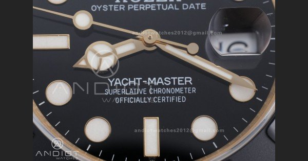 Yacht-Master 42mm 226658 YG QF 1:1 Best Edition 3D Black Ceramic Bezel on Oysterflex Strap SH3235 (Weighted) - Image 5