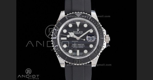 Yacht-Master 42mm 226659 Gold Factory 1:1 Best Edition Ceramic Bezel Falcon's Eye Dial on Oyster flex Strap VR3235 (Tungsten Heavy Version) - Image 3