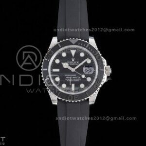 Yacht-Master 42mm 226659 Gold Factory 1:1 Best Edition Ceramic Bezel Falcon's Eye Dial on Oyster flex Strap VR3235 (Tungsten Heavy Version)