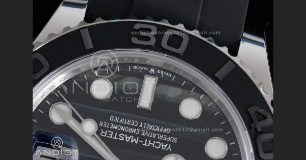 Yacht-Master 42mm 226659 Gold Factory 1:1 Best Edition Ceramic Bezel Falcon's Eye Dial on Oyster flex Strap VR3235 (Tungsten Heavy Version) - Image 6