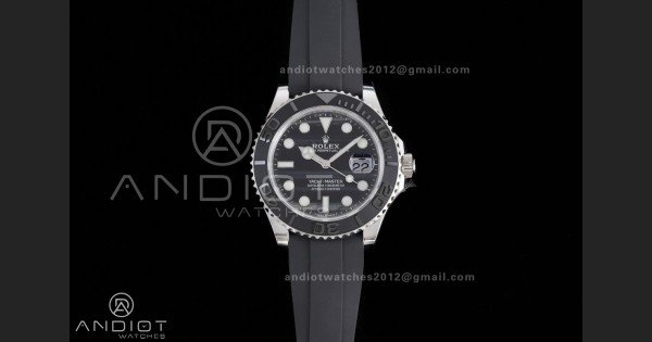 Yacht-Master 42mm 226659 Gold Factory 1:1 Best Edition Ceramic Bezel Falcon's Eye Dial on Oyster flex Strap VR3235 (Tungsten Heavy Version)
