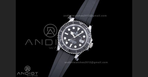 Yacht-Master 42mm 226659 SS QF 1:1 Best Edition 3D Black Ceramic Bezel on Oysterflex Strap SH3235 (Weighted) - Image 2