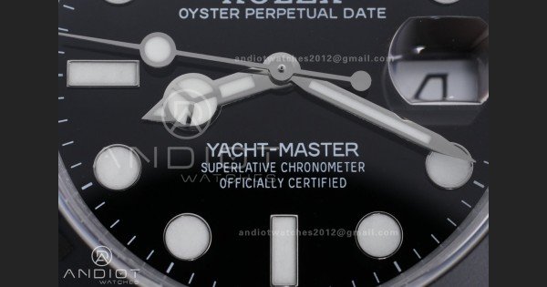 Yacht-Master 42mm 226659 SS QF 1:1 Best Edition 3D Black Ceramic Bezel on Oysterflex Strap SH3235 (Weighted) - Image 4