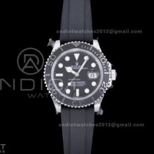 Yacht-Master 42mm 226659 SS QF 1:1 Best Edition 3D Black Ceramic Bezel on Oysterflex Strap SH3235 (Weighted)